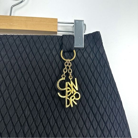 Vintage Sandro Paris Black Quilted Mini Skirt - Picture 2 of 14